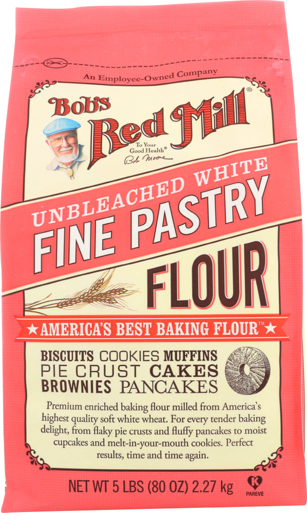 BOB'S RED MILL: Unbleached White Fine Pastry Flour, 5 lb - Vending Business Solutions