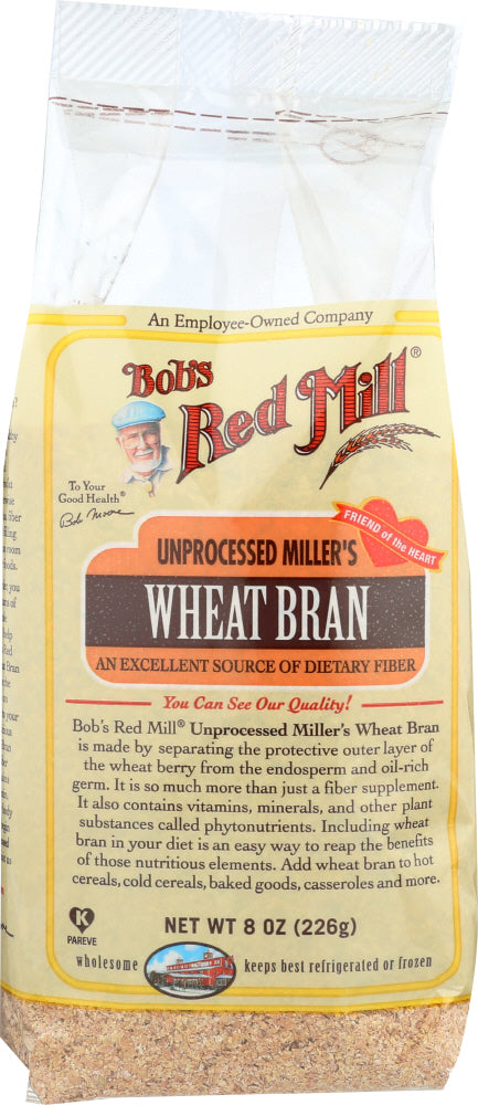 BOBS RED MILL: Unprocessed Miller's Wheat Bran, 8 Oz - Vending Business Solutions