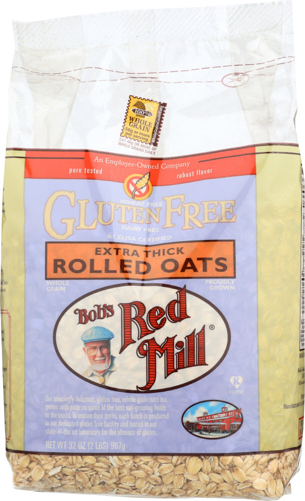 BOBS RED MILL: Gluten Free Extra Thick Rolled Oats, 32 Oz - Vending Business Solutions
