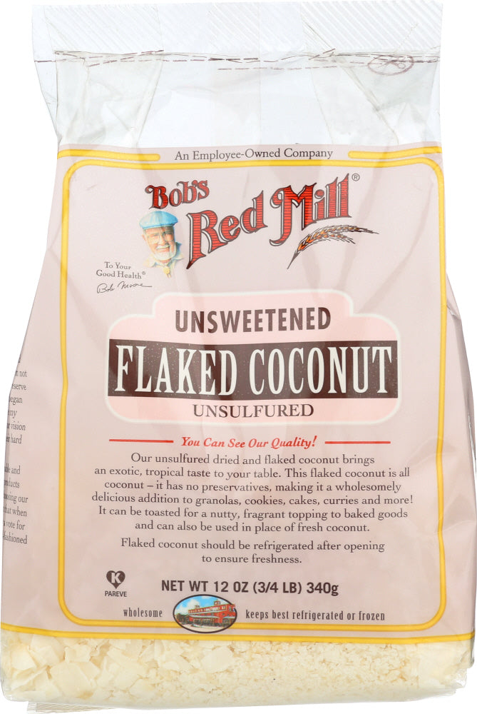 BOB'S RED MILL: Unsweetened Flaked Coconut, 12 oz - Vending Business Solutions