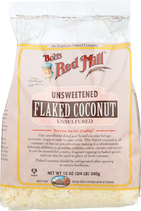 BOB'S RED MILL: Unsweetened Flaked Coconut, 12 oz - Vending Business Solutions