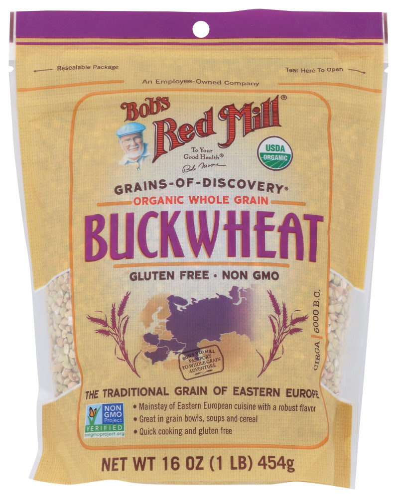 BOB'S RED MILL: Organic Whole Grain Buckwheat Groats, 16 oz - Vending Business Solutions