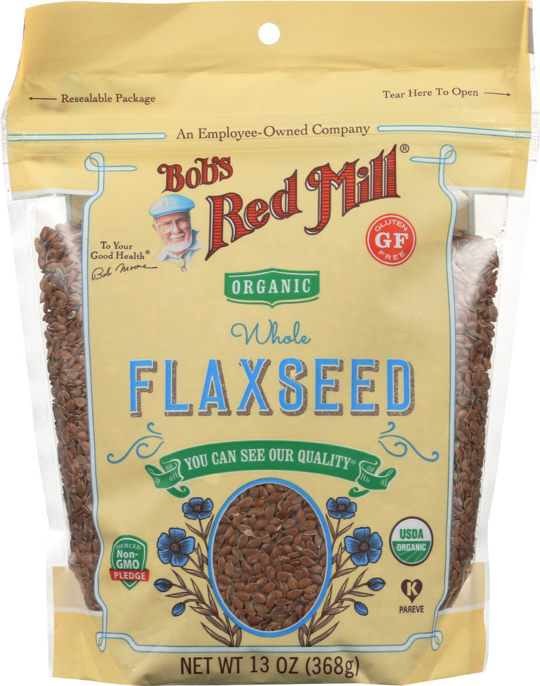BOBS RED MILL: Organic Whole Flaxseed Brown, 13 oz - Vending Business Solutions