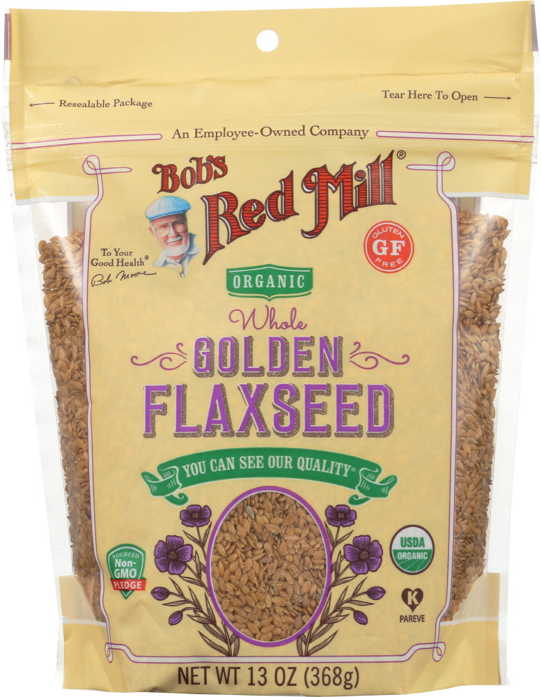 BOBS RED MILL: Organic Whole Golden Flaxseed, 13 oz - Vending Business Solutions