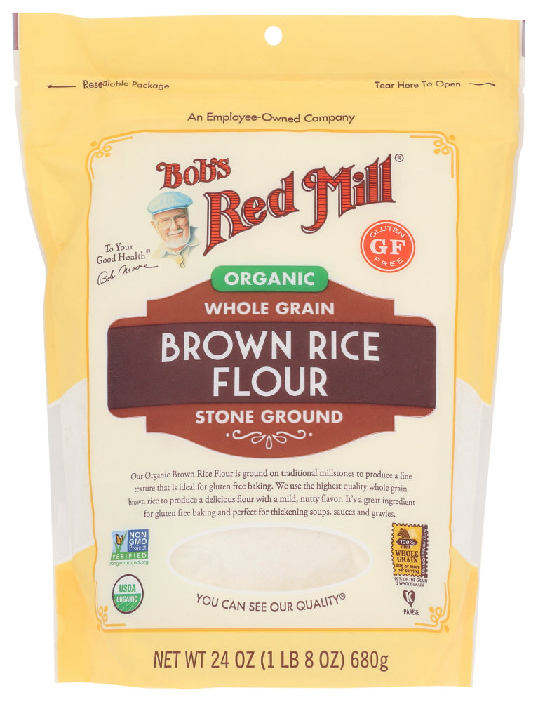 BOB'S RED MILL: Organic Brown Rice Flour, 24 oz - Vending Business Solutions