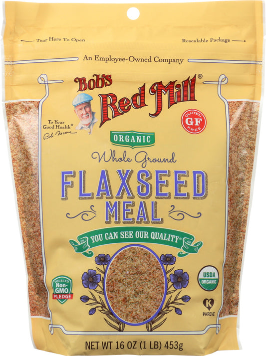 BOBS RED MILL: Organic Whole Ground Flaxseed Meal, 16 oz - Vending Business Solutions