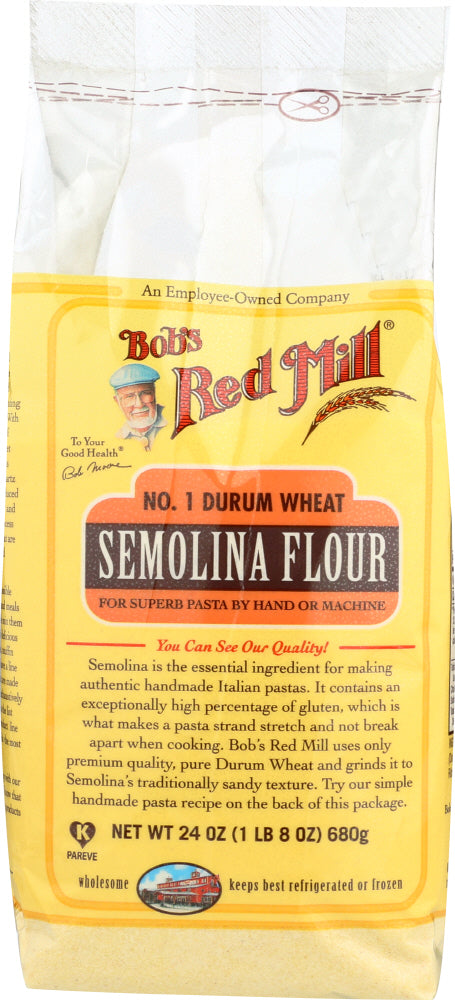 BOB'S RED MILL: Semolina Pasta Flour, 24 oz - Vending Business Solutions