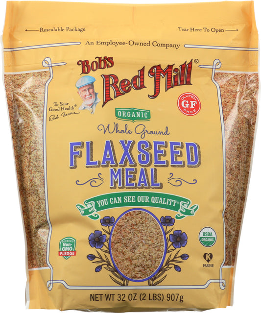 BOBS RED MILL: Organic Whole Ground Flaxseed Meal, 32 oz - Vending Business Solutions