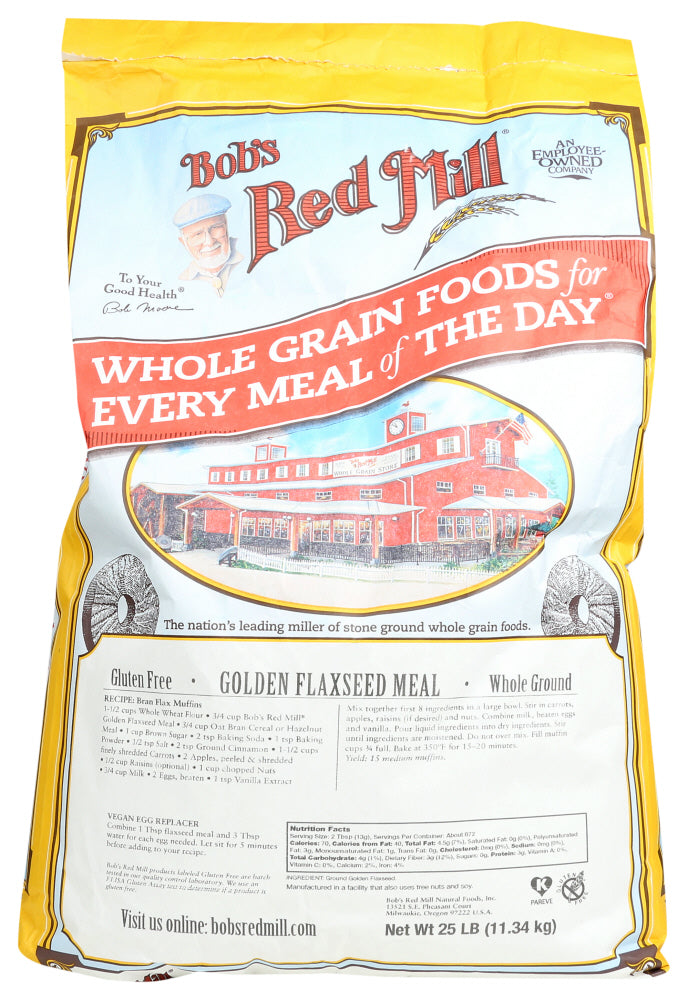 BOB'S RED MILL: Golden Flaxseed Meal, 25 lb - Vending Business Solutions