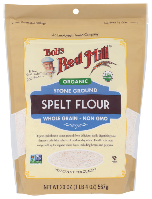 BOB'S RED MILL: Organic Stone Ground Spelt Flour, 20 oz - Vending Business Solutions