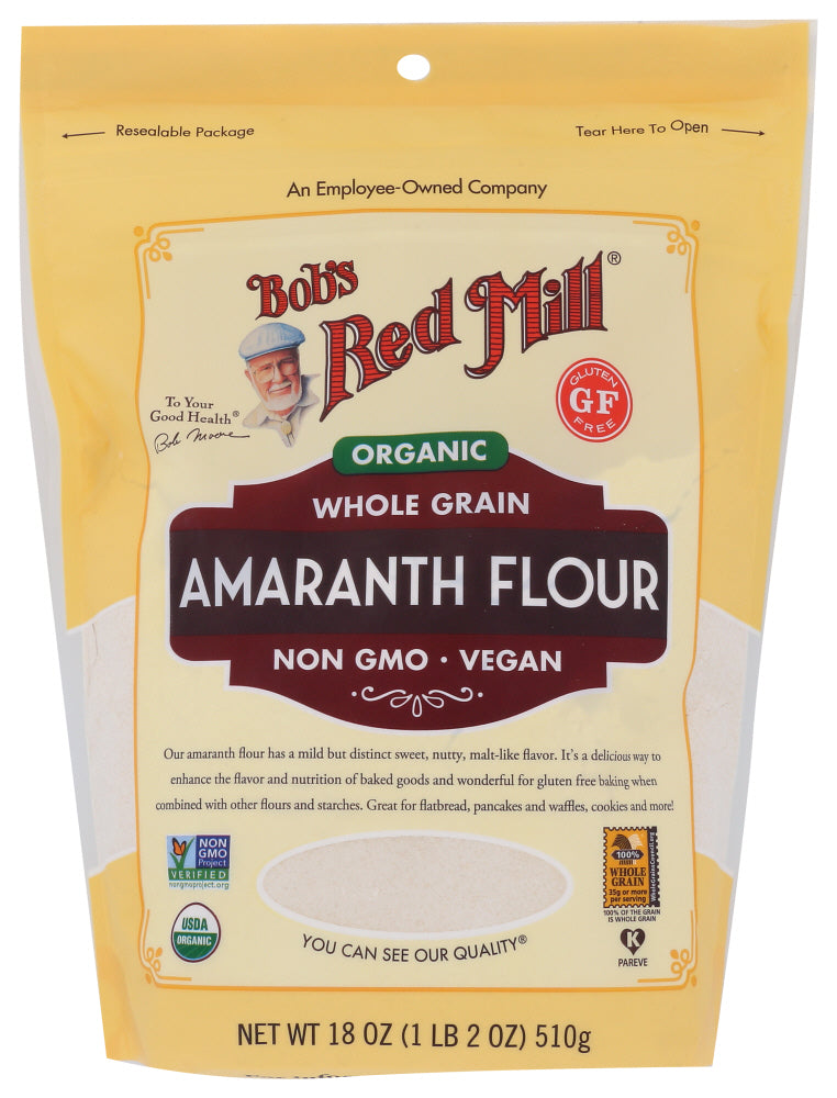 BOB'S RED MILL: Organic Whole Grain Amaranth Flour, 18 oz - Vending Business Solutions