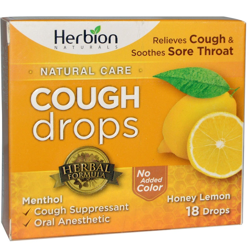 HERBION NATURALS: Cough Drops Honey Lemon, 18 pc - Vending Business Solutions