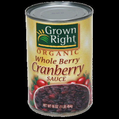 GROWN RIGHT: Whole Berry Cranberry Sauce, 16 oz - Vending Business Solutions