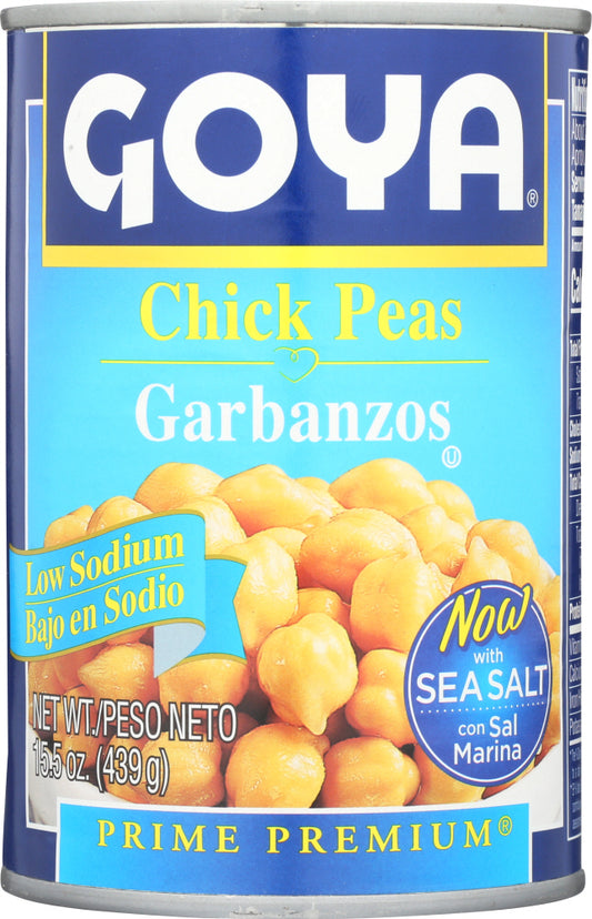 GOYA: Low Sodium Chick Peas, 15.5 oz - Vending Business Solutions