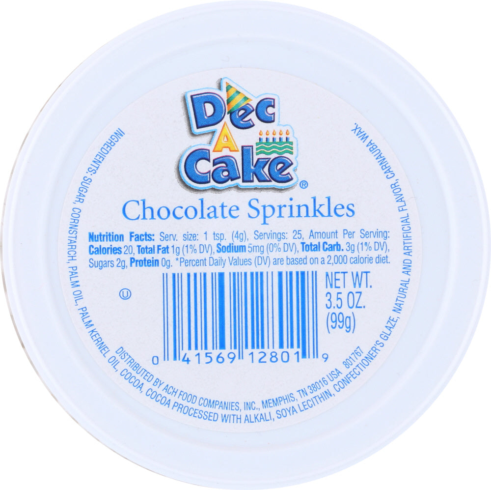 DEC A CAKE: Sprinkles Chocolate Cup, 3.5 oz - Vending Business Solutions