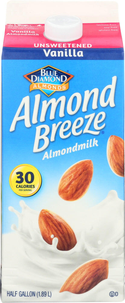 BLUE DIAMOND: Almond Breeze Almond Milk Unsweetened Vanilla, 64 oz - Vending Business Solutions