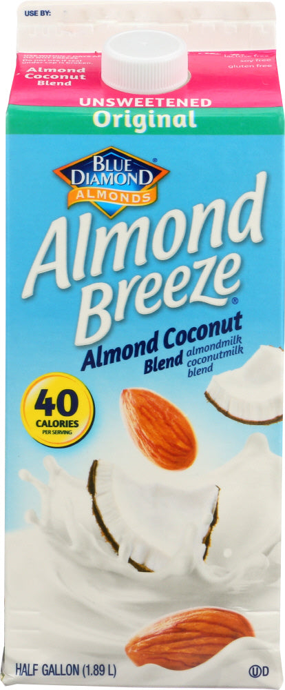 BLUE DIAMOND: Almond Breeze Coconut Unsweetened Original, 64 oz - Vending Business Solutions
