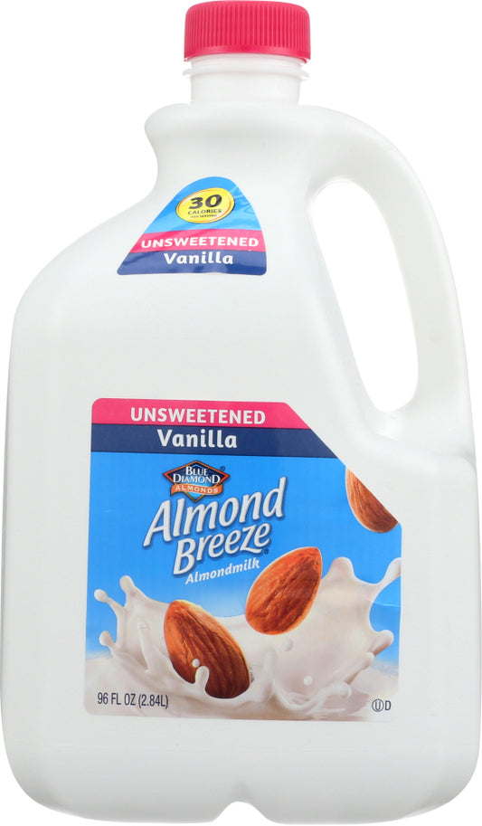 BLUE DIAMOND: Almond Breeze Unsweetened Vanilla Almondmilk, 96 oz - Vending Business Solutions