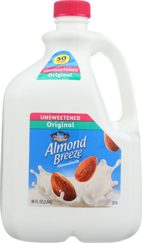 BLUE DIAMOND: Almond Breeze Unsweetened Original Almondmilk, 96 oz - Vending Business Solutions