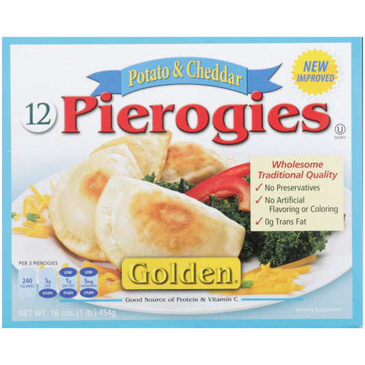 GOLDEN: Potato & Cheddar Pierogies, 16 oz - Vending Business Solutions