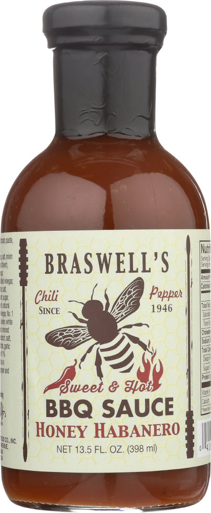 BRASWELL: Sauce BBQ Honey Habanero, 13.5 oz - Vending Business Solutions
