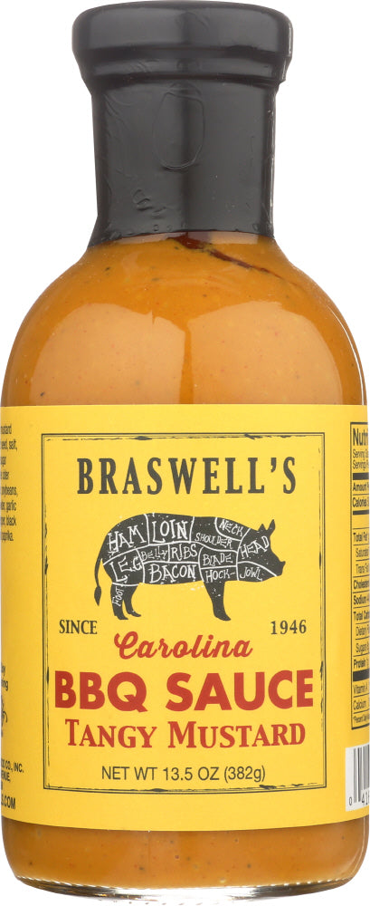 BRASWELL: Sauce BBQ Tangy Mustard, 13.5 oz - Vending Business Solutions