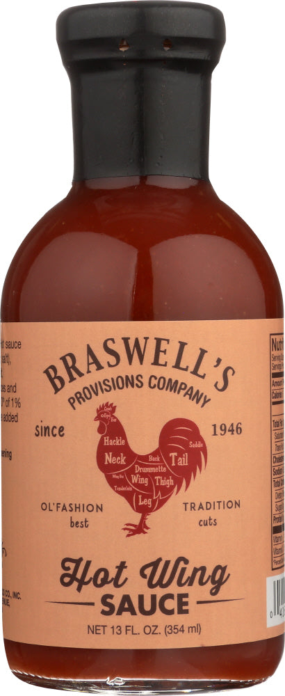 BRASWELL: Sauce Hot Wing, 13.5 oz - Vending Business Solutions