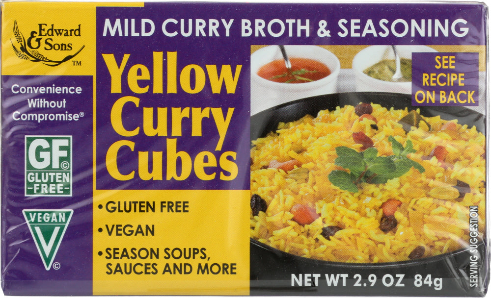EDWARD & SONS: Yellow Curry Bouillon Cubes, 2.9 oz - Vending Business Solutions