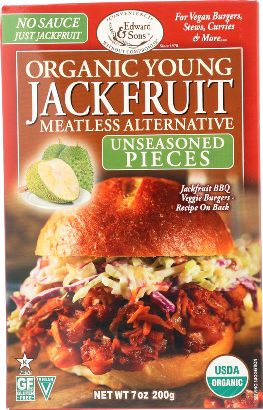 EDWARD & SONS: Organic Young Jackfruit Unseasoned Pieces, 7 oz - Vending Business Solutions