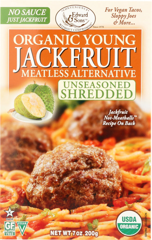 EDWARD & SONS: Organic Young Jackfruit Unseasoned Shredded, 7 oz - Vending Business Solutions