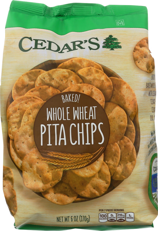 CEDARS: Whole Wheat Pita Chips 6 Oz - Vending Business Solutions