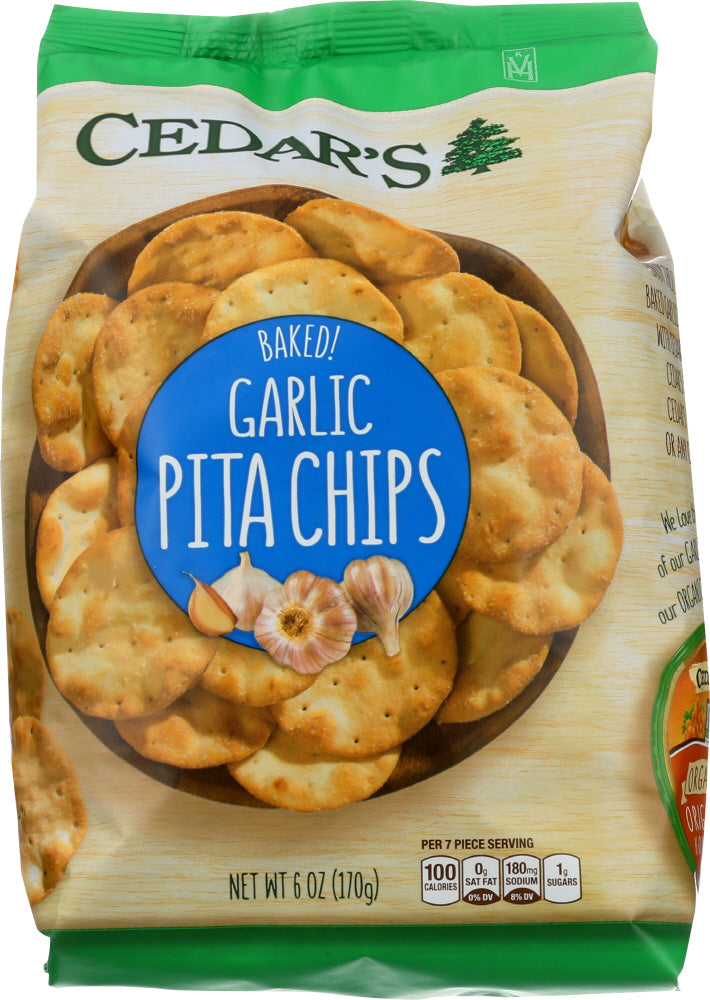 CEDARS: Garlic Pita Chips 6 Oz - Vending Business Solutions