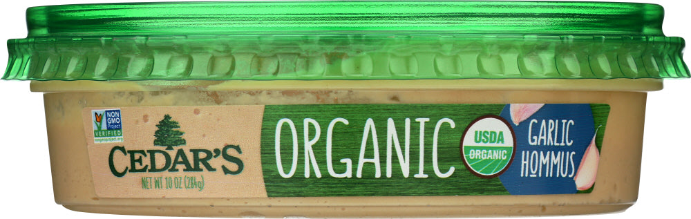CEDAR'S: Organic Garlic Hommus with Toppings, 10 oz - Vending Business Solutions
