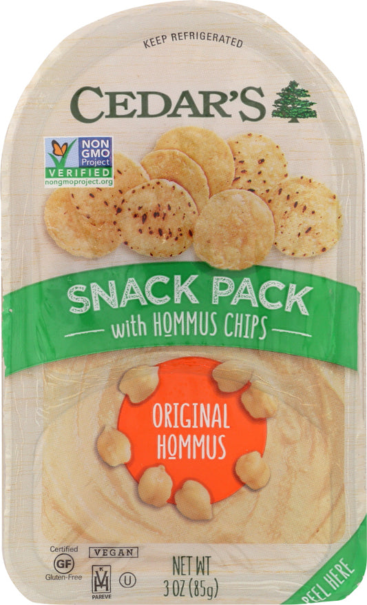 CEDARS: Snack Pack Original With Hummus Chips 3 Oz - Vending Business Solutions