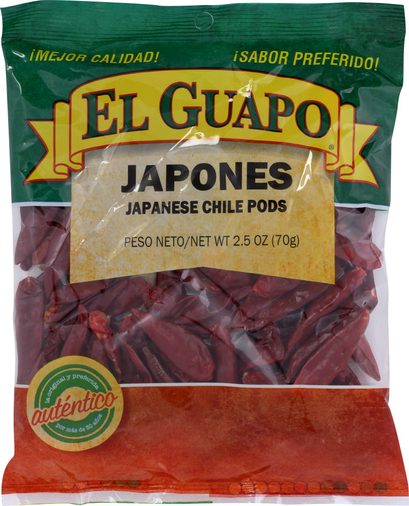 EL GUAPO: Spice Japanese Red Pepper Whole, 2.5 oz - Vending Business Solutions