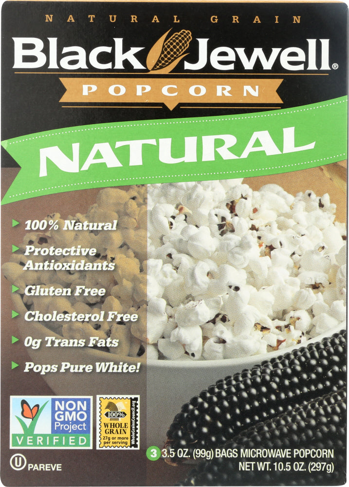 BLACK JEWELL: Microwave Popcorn Natural 3 Bags, 10.5 oz - Vending Business Solutions