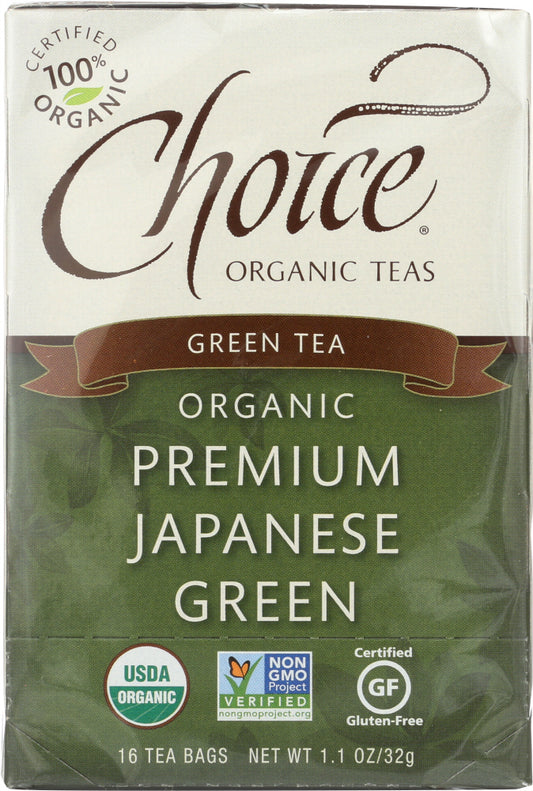 CHOICE ORGANIC TEAS: Premium Japanese Green Tea 16 Tea Bags, 1.1 oz - Vending Business Solutions