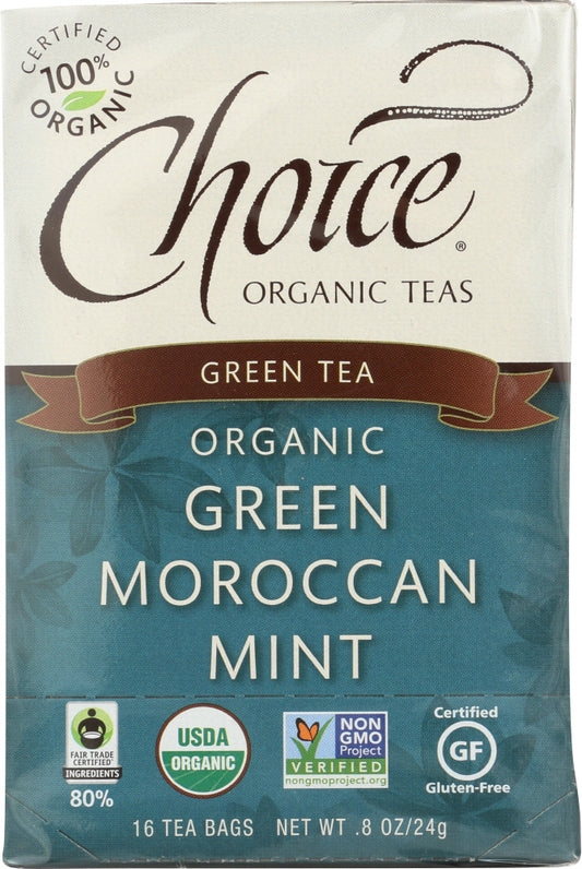 CHOICE TEA: Organic Green Moroccan Mint Tea, 16 bg - Vending Business Solutions