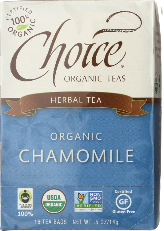 CHOICE TEA: Herbal Tea Organic Chamomile, 16 bg - Vending Business Solutions