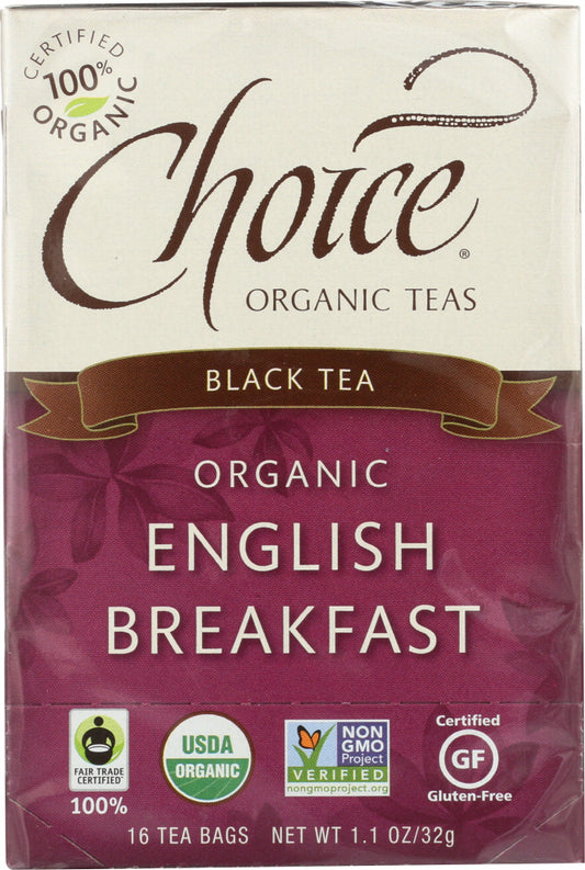 CHOICE TEA: Organic English Breakfast Tea, 16 bg - Vending Business Solutions