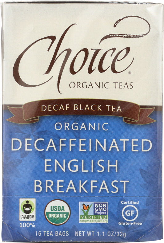 CHOICE TEA: Decaffeinated English Breakfast Tea, 16 bg - Vending Business Solutions