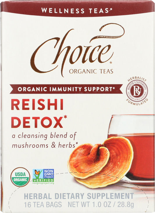 CHOICE TEA: Reishi Detox Mushroom Tea, 16 bg - Vending Business Solutions