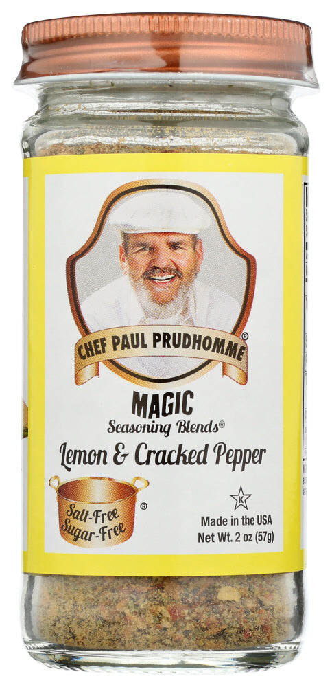 CHEF PAUL PRUDHOMME'S MAGIC SEASONING BLENDS:  Lemon And Cracked Pepper, 2 oz - Vending Business Solutions