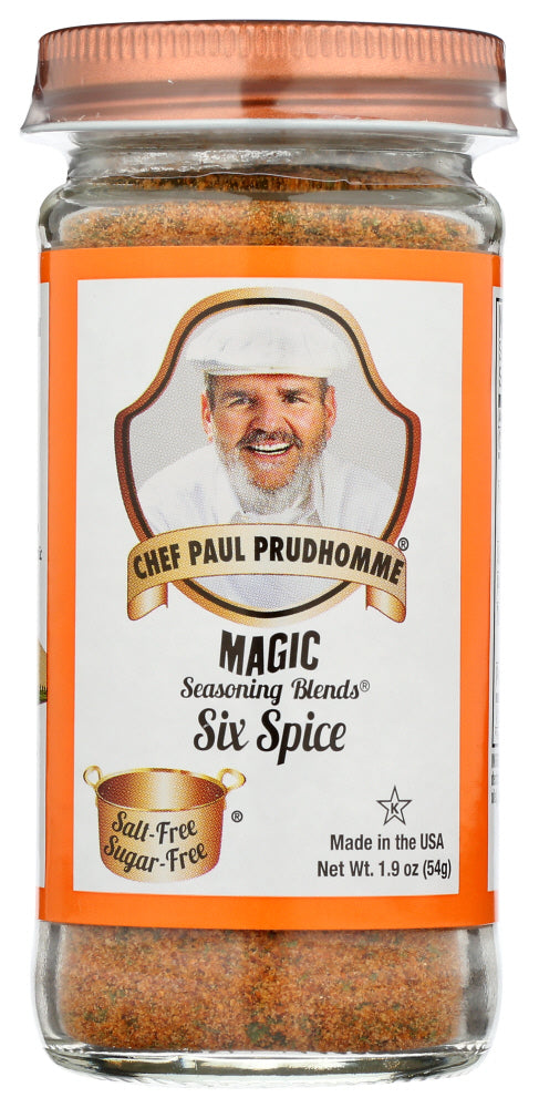 CHEF PAUL PRUDHOMME'S MAGIC SEASONING BLENDS:  Blends Six Spice, 1.9 oz - Vending Business Solutions