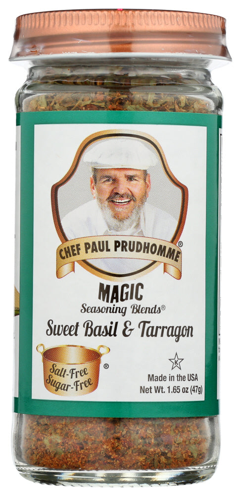CHEF PAUL PRUDHOMME'S MAGIC SEASONING BLENDS:  Sweet Basil & Tarragon (former Seven Herb), 1.65 oz - Vending Business Solutions