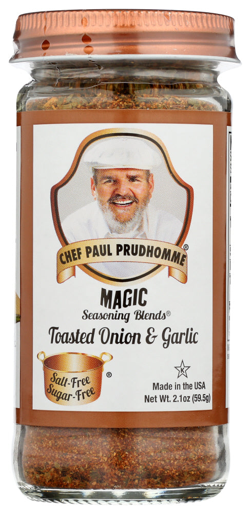 CHEF PAUL PRUDHOMME'S MAGIC SEASONING BLENDS:  Toasted Onion & Garlic, 2.1 oz - Vending Business Solutions