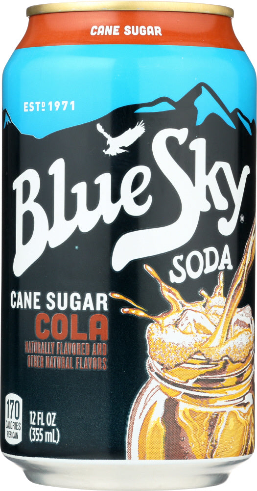 BLUE SKY: Cane Sugar Soda Cola 6-12oz, 72 oz - Vending Business Solutions