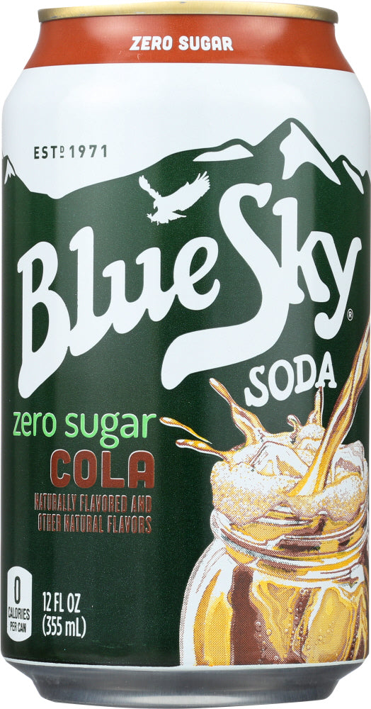 BLUE SKY: Zero Sugar Soda Cola 6-12oz, 72 oz - Vending Business Solutions