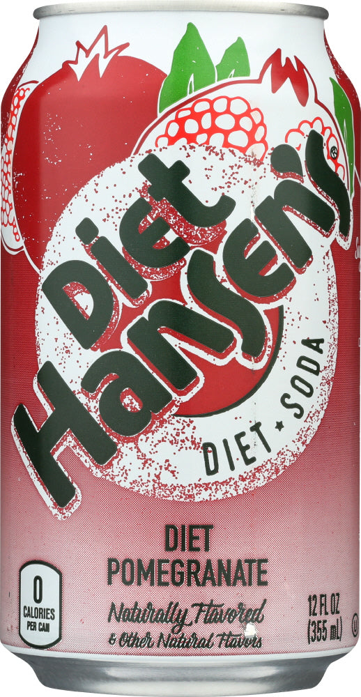 HANSEN: Diet Soda Pomegranate 6-12oz, 72 oz - Vending Business Solutions