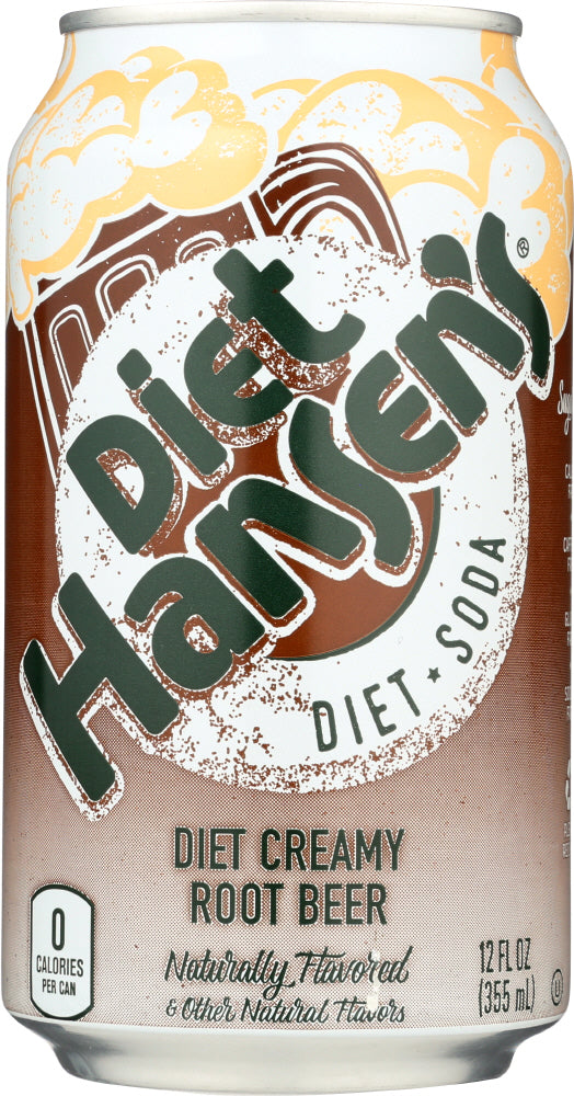 HANSEN: Creamy Root Beer Diet Soda 6-12oz, 72 oz - Vending Business Solutions